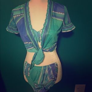 Pucci 1970’s Bra/Underwear Set w/matching Shrug